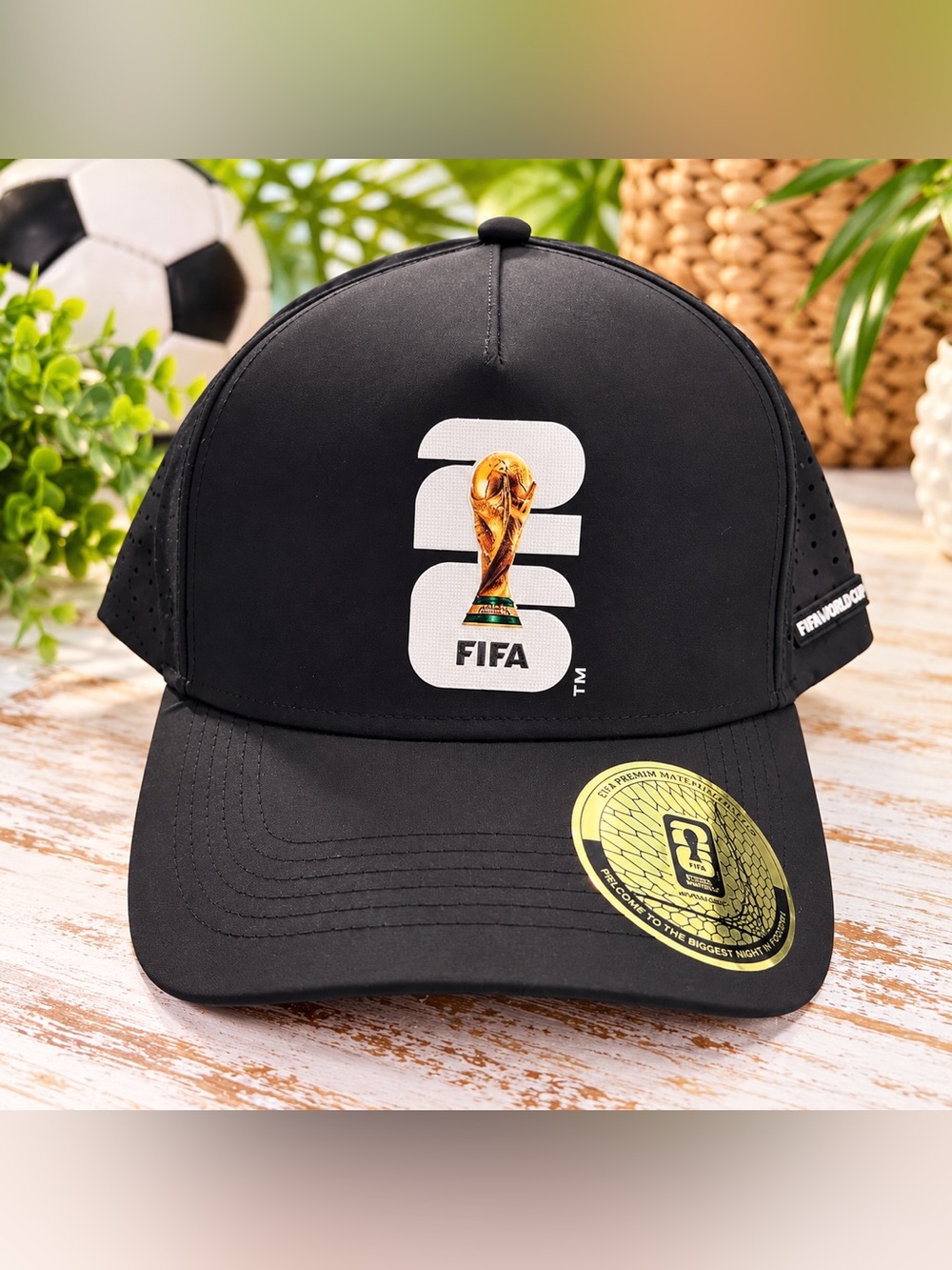 ⚽ FIFA World Cup 2026 Premium Water-Resistant Black Cap – NEW WITH TAGS